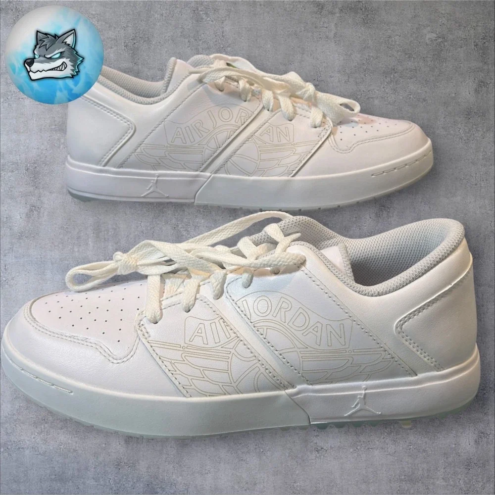 Nike Air Jordan Nu Retro 1 Low Golf White Pure Platinum Mens Size 8.5 FZ4153-100